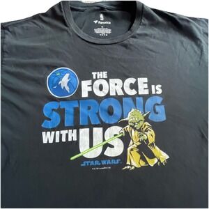 Minnesota Timberwolves  STAR WARS YODA The Force Is‎ Strong With Us T-shirt XL